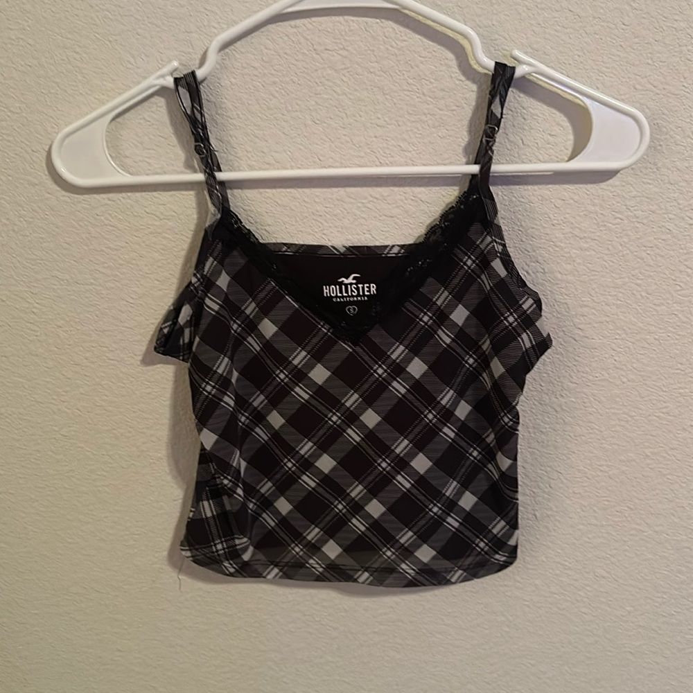hollister laced strap top